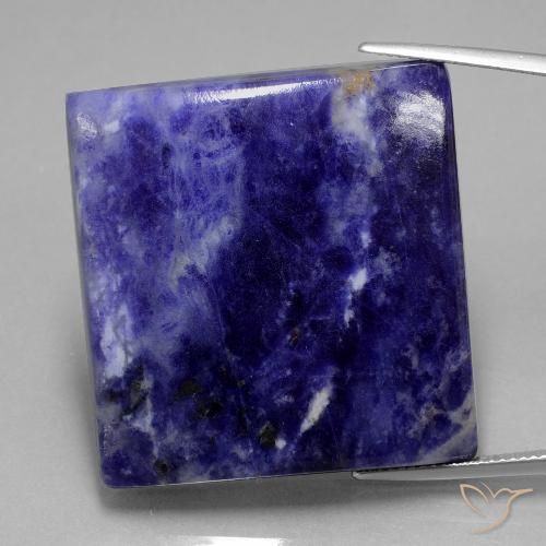 78.48ct Натуральный Темно-синий Содалит, Квадрат, Непрозрачный