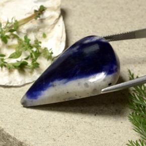 56.80 карата, натуральный Темно-синий Содалит, Форма груши, Непрозрачный