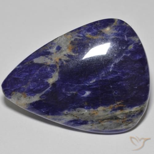 40.68ct Натуральный Темно-синий Содалит, Форма груши, Непрозрачный