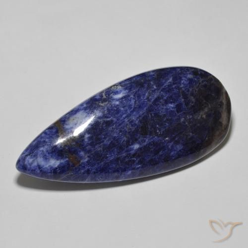 29.83ct Натуральный Темно-синий Содалит, Форма груши, Непрозрачный