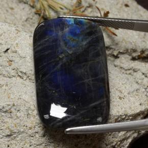 Натуральный Многоцветный Спектролит 24,96 карата Подушка Крой, Непрозрачный