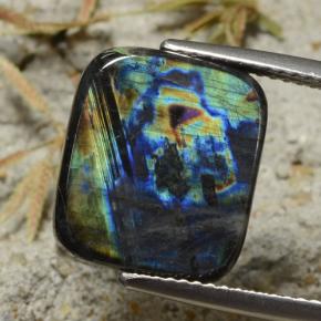 6.03 карата, натуральный Многоцветный Спектролит, Подушка Крой, Непрозрачный