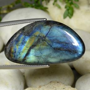 20.62 карата, натуральный Многоцветный Спектролит, Необычная форма, Непрозрачный