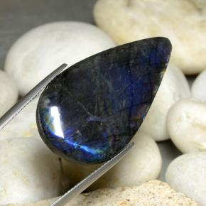 22.92 карата, натуральный Многоцветный Спектролит, Форма груши, Непрозрачный