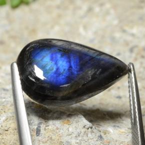 8.15 карата, натуральный Многоцветный Спектролит, Форма груши, Непрозрачный