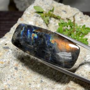 23.58 карата, натуральный Многоцветный Спектролит, Подушка Крой, Непрозрачный