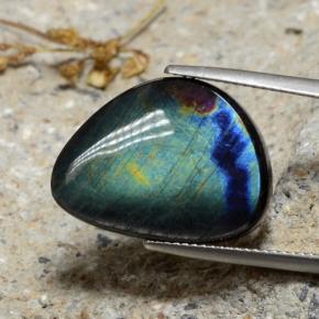 9.82 карата, натуральный Многоцветный Спектролит, Необычная форма, Непрозрачный