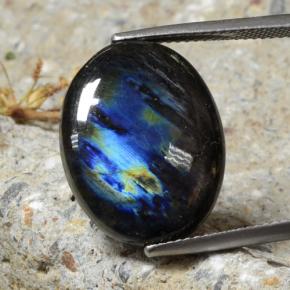 10.68 карата, натуральный Многоцветный Спектролит, Огранка Овал, Непрозрачный