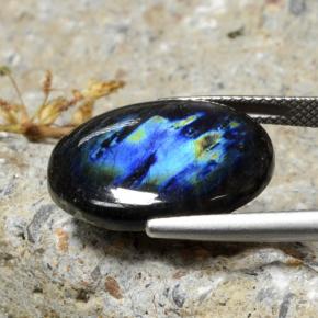 10.68 карата, натуральный Многоцветный Спектролит, Огранка Овал, Непрозрачный