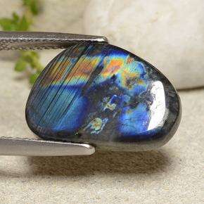 6.97 карата, натуральный Многоцветный Спектролит, Необычная форма, Непрозрачный