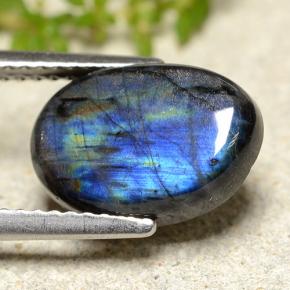 2.95 карата, натуральный Многоцветный Спектролит, Огранка Овал, Непрозрачный