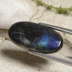 5.96 карата, натуральный Многоцветный Спектролит, Огранка Овал, Непрозрачный