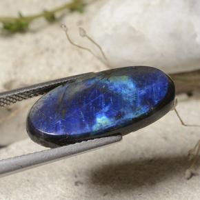 5.96 карата, натуральный Многоцветный Спектролит, Огранка Овал, Непрозрачный