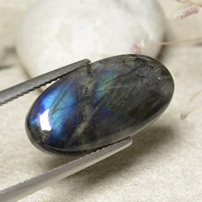 7.34 карата, натуральный Многоцветный Спектролит, Огранка Овал, Непрозрачный