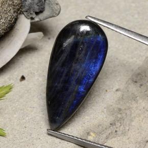 5.40 карата, натуральный Многоцветный Спектролит, Форма груши, Непрозрачный