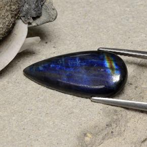 5.40 карата, натуральный Многоцветный Спектролит, Форма груши, Непрозрачный