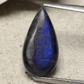 1.74 карата, натуральный Многоцветный Спектролит, Форма груши, Непрозрачный