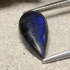 1.74 карата, натуральный Многоцветный Спектролит, Форма груши, Непрозрачный