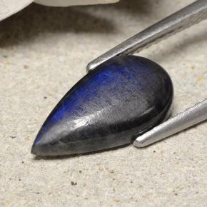 1.74 карата, натуральный Многоцветный Спектролит, Форма груши, Непрозрачный