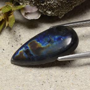 4.16 карата, натуральный Многоцветный Спектролит, Форма груши, Непрозрачный