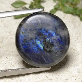 6.72 карата, натуральный Многоцветный Спектролит, Огранка Круг, Непрозрачный