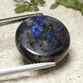 6.72 карата, натуральный Многоцветный Спектролит, Огранка Круг, Непрозрачный