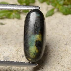 2.84 карата, натуральный Многоцветный Спектролит, Огранка Овал, Непрозрачный