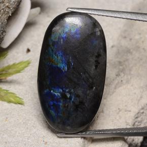 13.69 карата, натуральный Многоцветный Спектролит, Огранка Овал, Непрозрачный