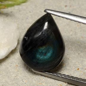 3.05 карата, натуральный Многоцветный Спектролит, Форма груши, Непрозрачный