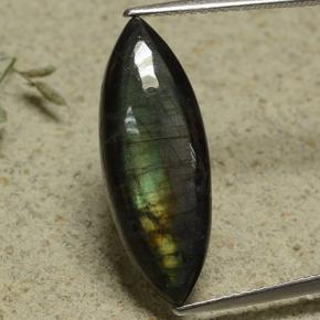 5.78 карата, натуральный Многоцветный Спектролит, Маркиза, Непрозрачный