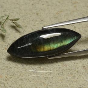 5.78 карата, натуральный Многоцветный Спектролит, Маркиза, Непрозрачный