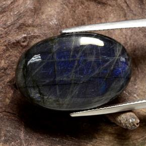 16.82 карата, натуральный Многоцветный Спектролит, Огранка Овал, Непрозрачный