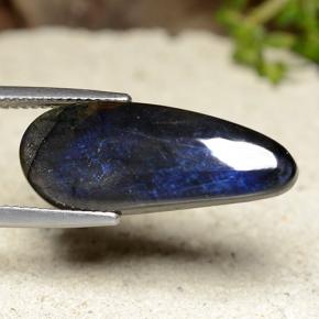 6.86 карата, натуральный Многоцветный Спектролит, Форма груши, Непрозрачный