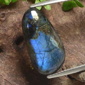 4.56 карата, натуральный Многоцветный Спектролит, Форма груши, Непрозрачный