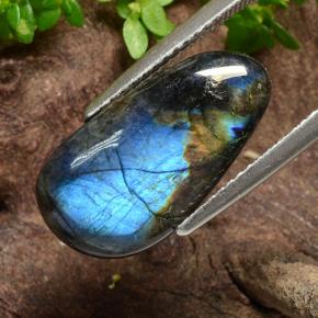 4.56 карата, натуральный Многоцветный Спектролит, Форма груши, Непрозрачный