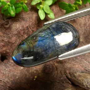 4.56 карата, натуральный Многоцветный Спектролит, Форма груши, Непрозрачный