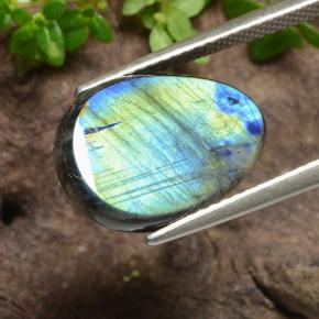 4.55 карата, натуральный Многоцветный Спектролит, Форма груши, Непрозрачный