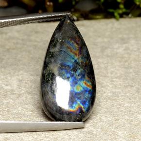 8.44 карата, натуральный Многоцветный Спектролит, Форма груши, Непрозрачный