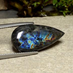 8.44 карата, натуральный Многоцветный Спектролит, Форма груши, Непрозрачный