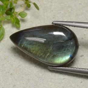 9.19 карата, натуральный Многоцветный Спектролит, Форма груши, Непрозрачный