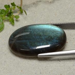 25.53 карата, натуральный Многоцветный Спектролит, Огранка Овал, Непрозрачный