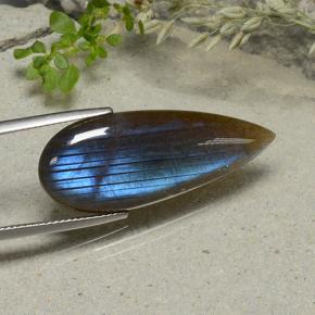 14.09 карата, натуральный Многоцветный Спектролит, Форма груши, Полупрозрачный