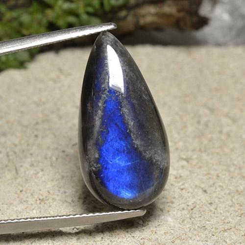 11.45 карата, натуральный Многоцветный Спектролит, Форма груши, Непрозрачный