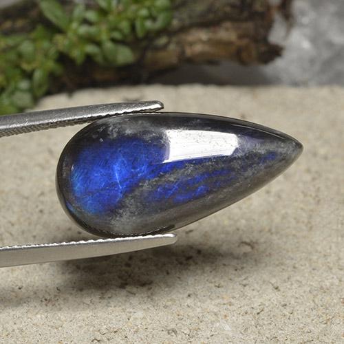 11.45 карата, натуральный Многоцветный Спектролит, Форма груши, Непрозрачный