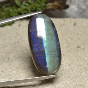 13.14 карата, натуральный Многоцветный Спектролит, Огранка Овал, Полупрозрачный