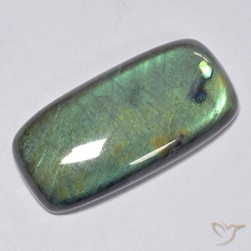 37.60ct Натуральный Многоцветный Спектролит, Подушка, Непрозрачный