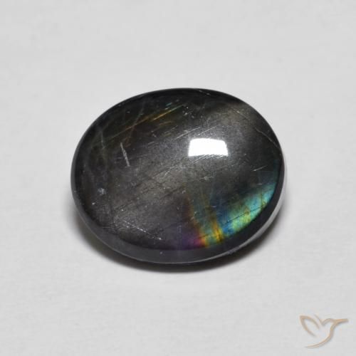 2.27ct Натуральный Многоцветный Спектролит, Овал, Непрозрачный