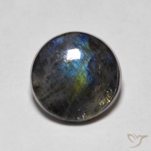 2.31ct Натуральный Многоцветный Спектролит, Круглый, Непрозрачный