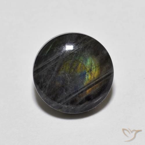 1.65ct Натуральный Многоцветный Спектролит, Круглый, Непрозрачный