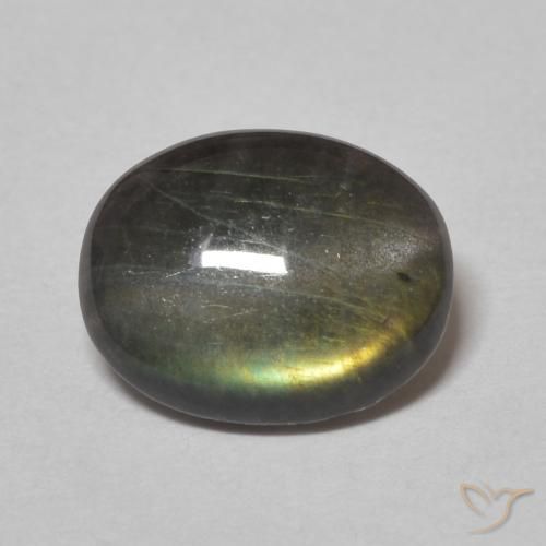 1.37ct Натуральный Многоцветный Спектролит, Овал, Непрозрачный